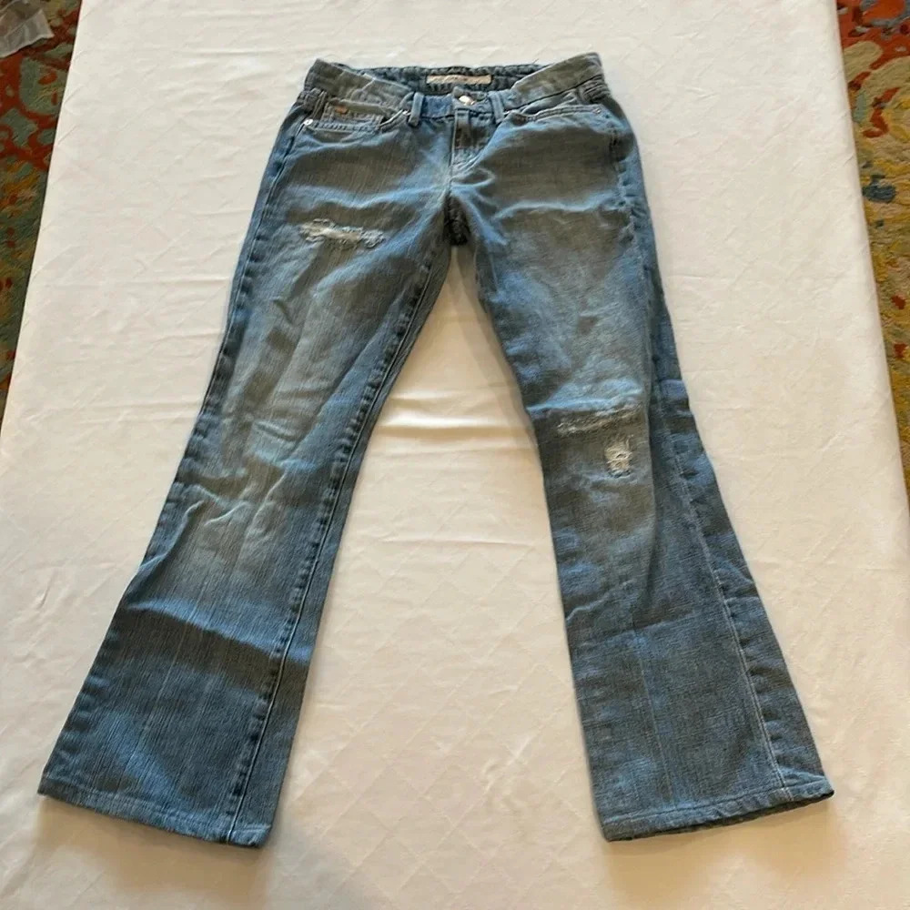 Joe's Jeans Distressed Boot Cut Women's Blue Jeans size‎ 24 EUC